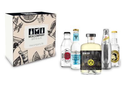 BVB Gin Geschenkset - Gin 09 Das Original 0,5l (43% Vol) + Goldberg Yuzu Fever