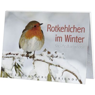Postkartenbuch Rotkehlchen im Winter Postkartenbücher Ansichtskarte Postkarte Tier