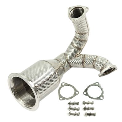 Edelstahl Downpipe Katersatzrohr MIT Hitzeschutz AUDI S4 S5 B9 V6 3.0 TFSI TURBO