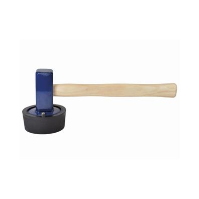 HaWe Plattenleger-Hammer 230.15, Gummihammer, Pflasterhammer, rund - 1,5 kg
