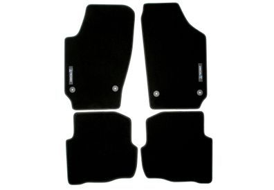 TA Technix FUßMATTEN SET MIT LOGO FÜR VW POLO 4 TYP 9N, SEAT IBIZA 3 TYP 6L