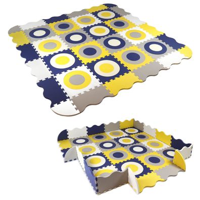 Puzzlematte Spielmatte Spielteppich Kinderteppich mit Rand Nestchen Nest SK-37