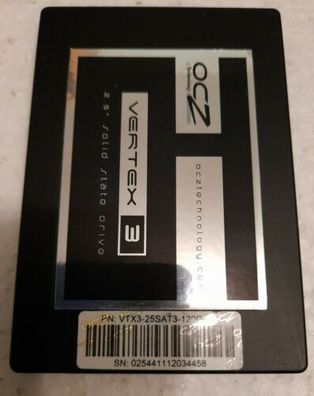 OCZ Vertex 3 120GB SSD, 2,5" Zoll SATA Solide State Drive, Schwarz, Top Zustand