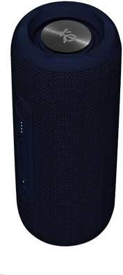 XQISIT Bluetooth Lautsprecher 24W, 360° HD Sound, Wasserdichter Speaker blau