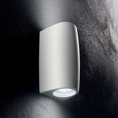 FIONA Außen LED Wandleuchte 2x4,5W Up & Down GU10 Grau Modern Strahler 17cm IP66 | L