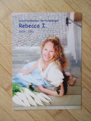 Schifferstadter Rettichkönigin 2009-2011 Rebecca I. - Autogrammkarte!!!