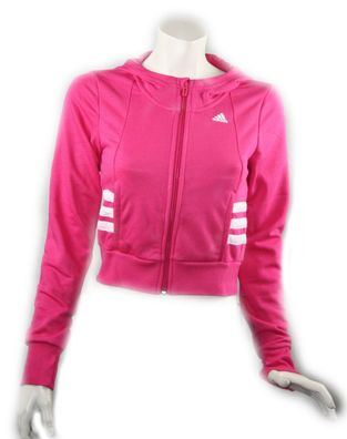 adidas Mädchen Sweatshirt YG W ST FZ HD, Rosa/ Weiß, 170, 4055344076903