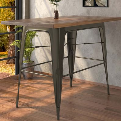 California | Tolix Steh Tisch | 120x70cm | Wenge & Rost | Industrie Tisch, Retrotisc