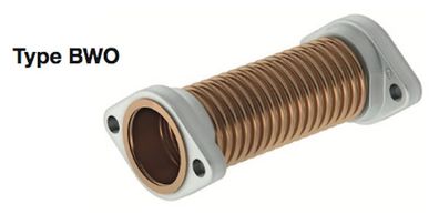 Elaflex Bronze Wellrohr DN50 240mm mit Ovalflanschen zum Einbau in Saugleitung