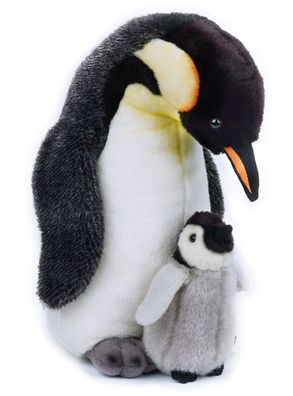 Lelly Stofftier Pinguin Mama mit Baby, Plüschtier stehend