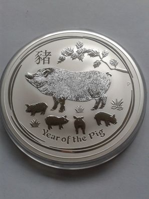 10$ 2019 Australien Lunar Schwein 10 Unzen 311g 999er Silber 10 Dollars 2019 Schwein