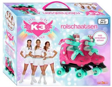 Rollerblades K3 Dromen Mädchen rosa/ mintgrün mt 34-37