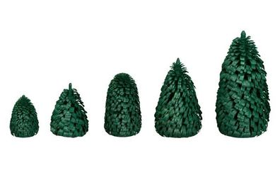 Holzbäume  Bäume grün/weiß Höhe ca 8cm NEU Baum Dekoration Seiffen Erzgebirge 