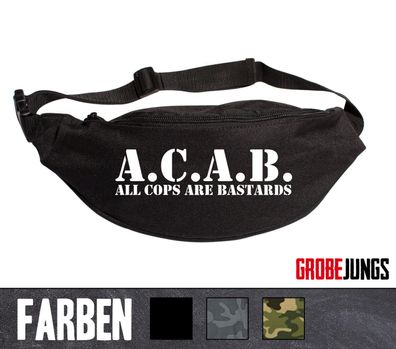 A.C. A.B. Bauchtasche Gürteltasche Bag | Hooligan Ultras Fans Polizei AC AB