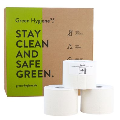 Green Hygiene 36er-Pack XXL Toilettenpapier Kordula, 3-lagig, 36 Rollen, 400 Blatt