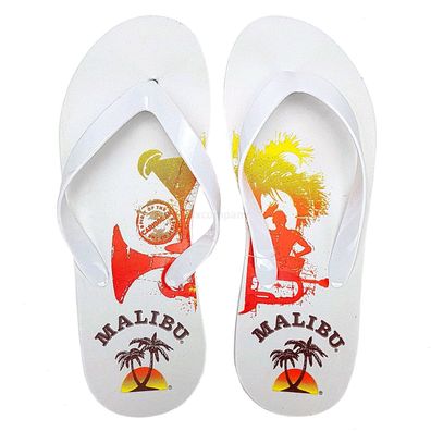 Malibu Flip Flops Zehentrenner weiß Badelatschen Schuhe 3x