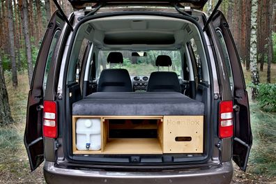 Moonbox Campingbox Campingküche Bettfunktion Schlafsystem VW Van Kombi Typ 115