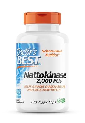Doctor's Best, Nattokinase, 2000 FUs, 270 Veg. Kapseln