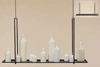 Deckenhänger 100 cm Hängeregal rechteckig hängen Teelichthalter Kerzenhalter Hänger