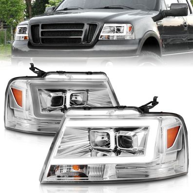 Für Ford F150 04 - 08 Projector Scheinwerfer Satz Neon Tube LED 2004 2008 CA EAG