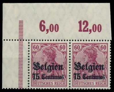 BES. 1WK Landespost Belgien Nr 6a POR postfrisch WAAGR X4112C6