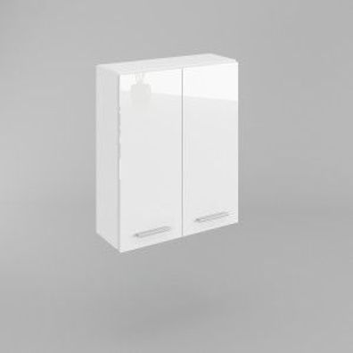 Badezimmerschrank ganz weiß hochglanz W8 Breite 79 cm