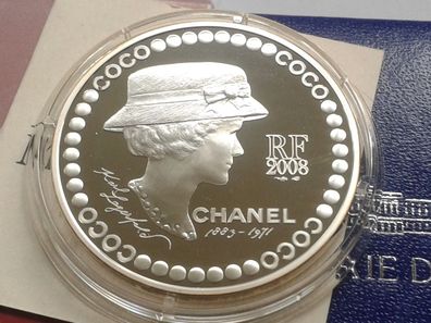Original 5 euro 2008 PP Frankreich Coco Chanel 22,2g 920er Silber