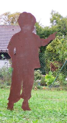 Junge Christian 120cm Rost Edelrost Menschen Kind Metall Rostfigur Gartendeko