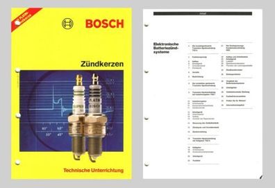 BOSCH Technische Unterrichtung  Zündkerzen Original 1985