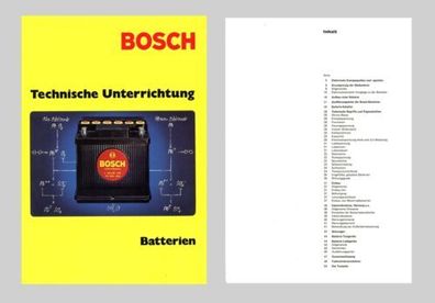 BOSCH Technische Unterrichtung  Batterien  Februar 1974 Original