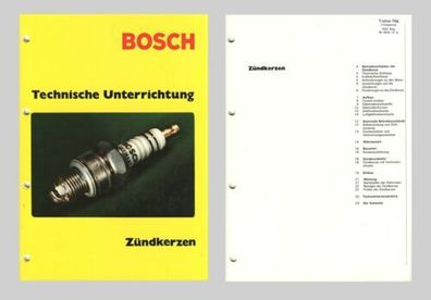 BOSCH Technische Unterrichtung  Zündkerzen Original 1974