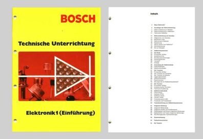 BOSCH Technische Unterrichtung  Elektronik 1 (Einführung) Original 1973