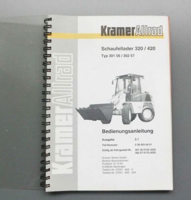Kramer Radlader 320 / 420 Schaufellader Betriebsanleitung Original 1995