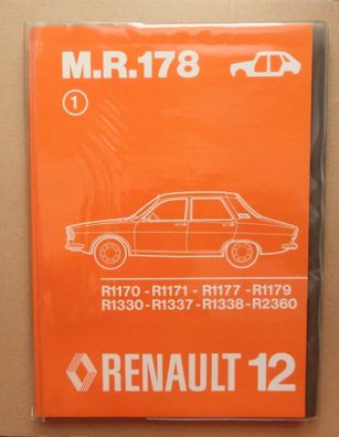 Renault 12 Werkstatthandbuch M.R. 178 Reparaturhandbuch Karrosserie 1978