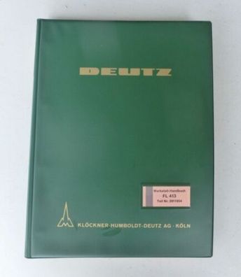 DEUTZ Dieselmotor FL 413  luftgekühlt  Werkstatthandbuch Original