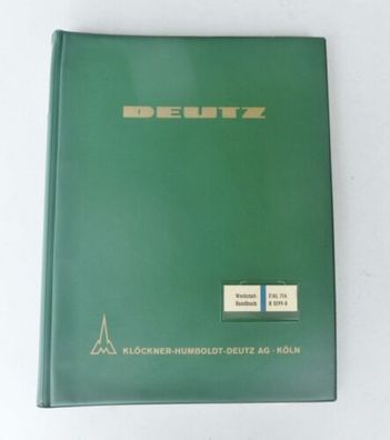 DEUTZ Dieselmotoren F/ AL 714 luftgekühlt Werkstatthandbuch Original 1966