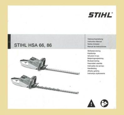 STIHL HSA 66 86 Akku Heckenschere  Betriebsanleitung Original 2018