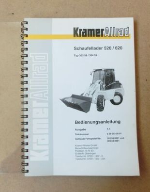 Kramer Radlader 520 620 Schaufellader Betriebsanleitung Original 1996