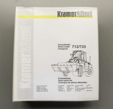 Kramer Radlader 712  720  Schaufellader Ersatzteilliste Original 10/1999
