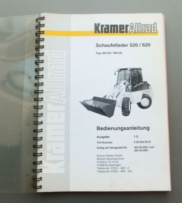 Kramer Radlader 520  620 Schaufellader Betriebsanleitung Original 8.1998