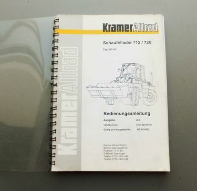 Kramer Radlader 712 720 Schaufellader Betriebsanleitung Original 1998