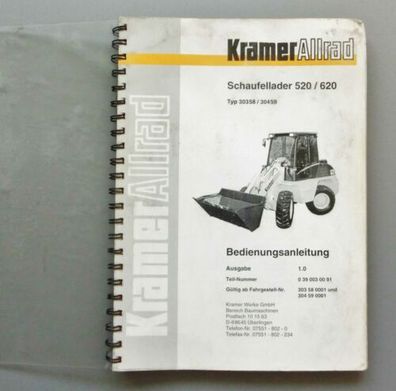 Kramer Radlader 520  620 Schaufellader Betriebsanleitung Original 1995