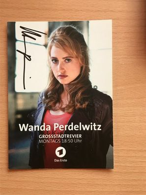Autogrammkarte - WANDA Perdelwitz - GROßSTADTREVIER - orig. signiert #1121
