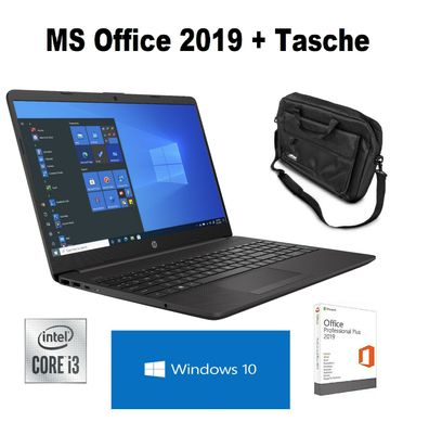 15,6" Notebook HP 250 G8 i3 2x3,4Ghz 8/256 Windows 10 Pro MS-Office 2019 Tasche