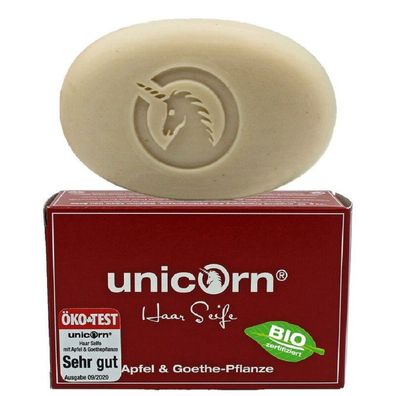 unicorn® Apfel-Haarseife Bio mit Goethepflanzen-Extrakt 100g, Base, vegan, Spa Vivent