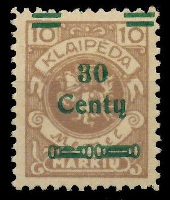 MEMEL 1923 Nr 222I ungebraucht X4168B2