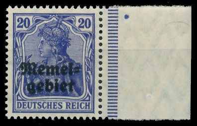MEMEL 1920 Germania Nr 4 postfrisch SRA X41695E