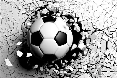 Muralo VINYL Fototapete XXL TAPETE Fußball 3D Effekt 1109