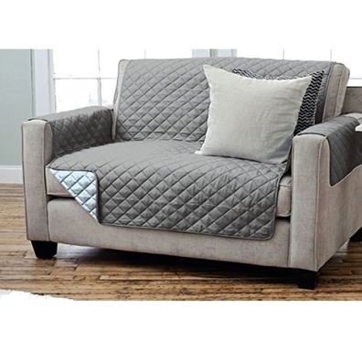 Sesselschoner Sesselschutz Sofaüberwurf 2-Sitzer 191x224 cm Farbe Anth/ Hellgrau