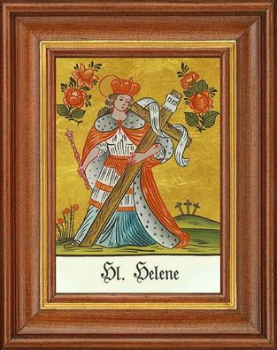 Hinterglasbild - Heilige Helene - Patronatsbild Taufe Namenspatron 12,7x16